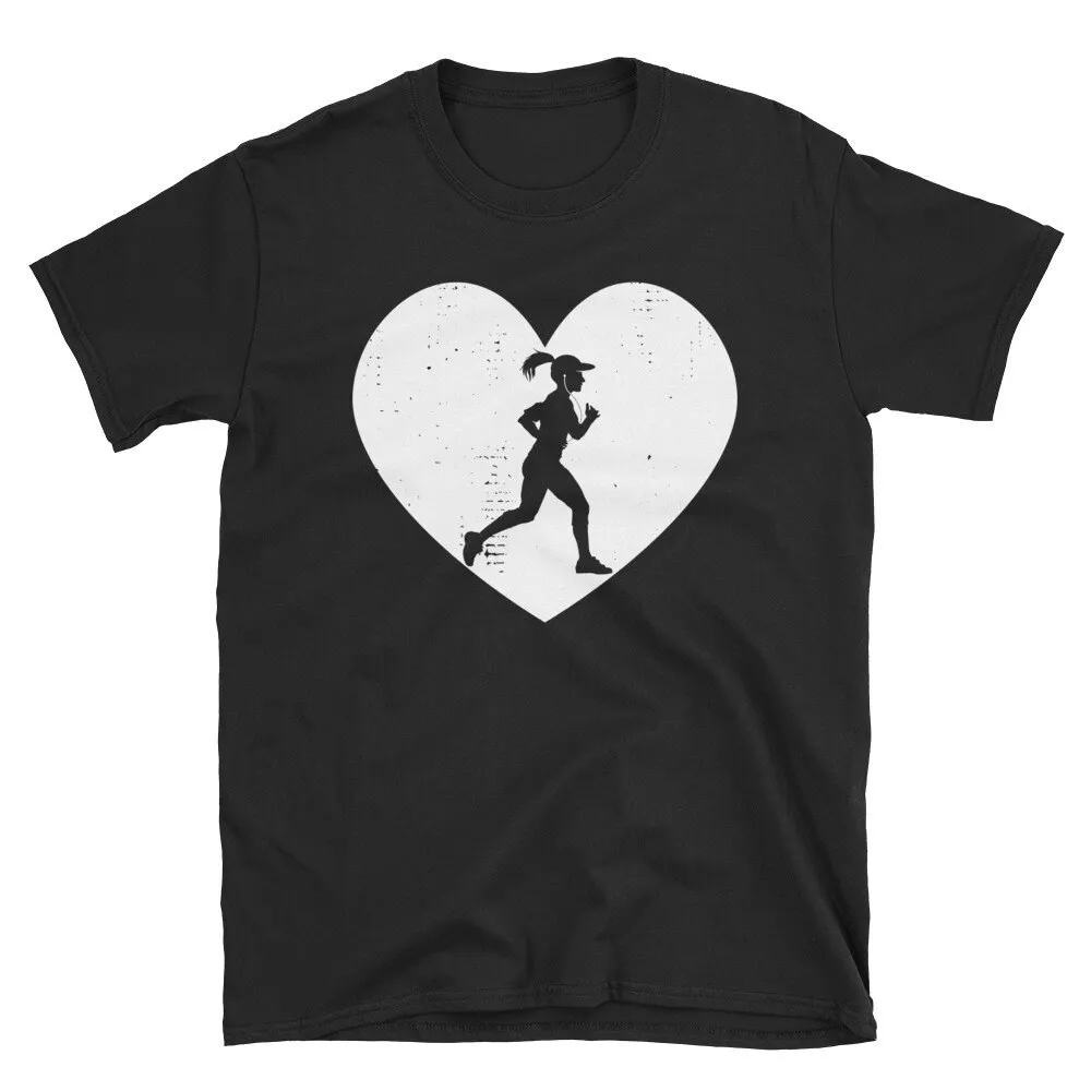 Love to Run Running Heart T Shirt Jogging Jog Runner 5K 10K 15K 25K Half Marathon Cardio Lover Jogger