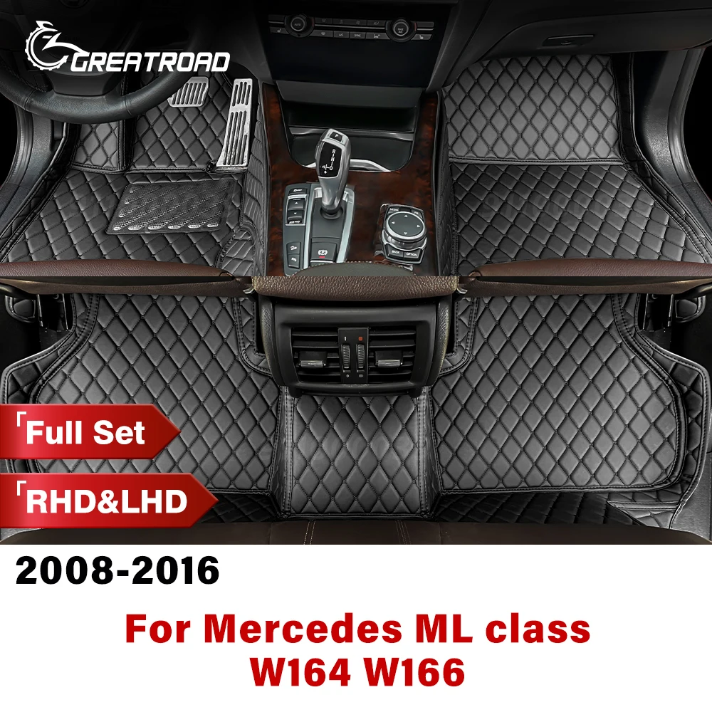 

For Mercedes Benz ML class W164 W166 2008-2016 Custom Car Floor Mat Automobile Carpet Cover Interior Accessories Protective