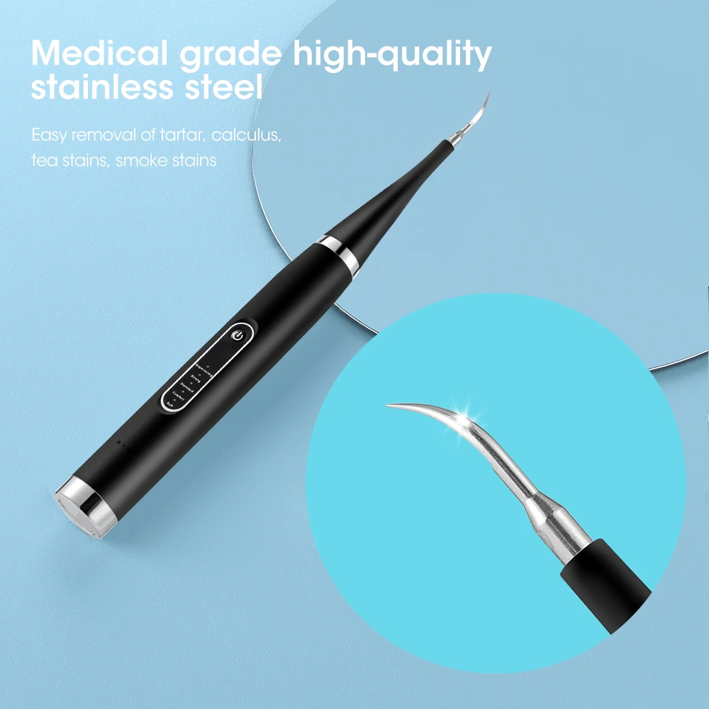 تبييض الأسنان الكهربائية حساب التفاضل والتكامل قشارة البلاك القهوة وصمة عار الجير إزالة عالية التردد فرشاة أسنان سونيك منظف الأسنان #6