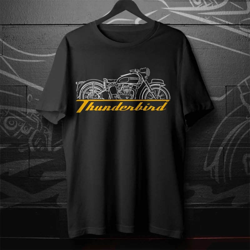 

2025 Men T Shirt Casual Triumphs 6T Thunderbird 1949-1966 T-shirt Motorcycle Graphic Summer Short Sleeves 100% Cotton S-3XL Cool