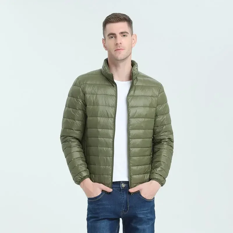 Jaqueta de algodão masculina, casaco quente, curto, leve, plus size, inverno