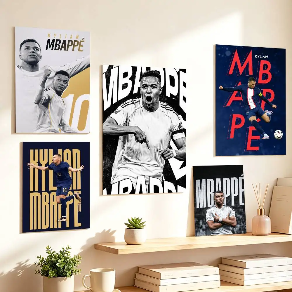 FOOTBALL K-Kylian Mbappé   Poster HD Self Adhesive Waterproof Wall Art Ideal for Home Office Dorm Gift