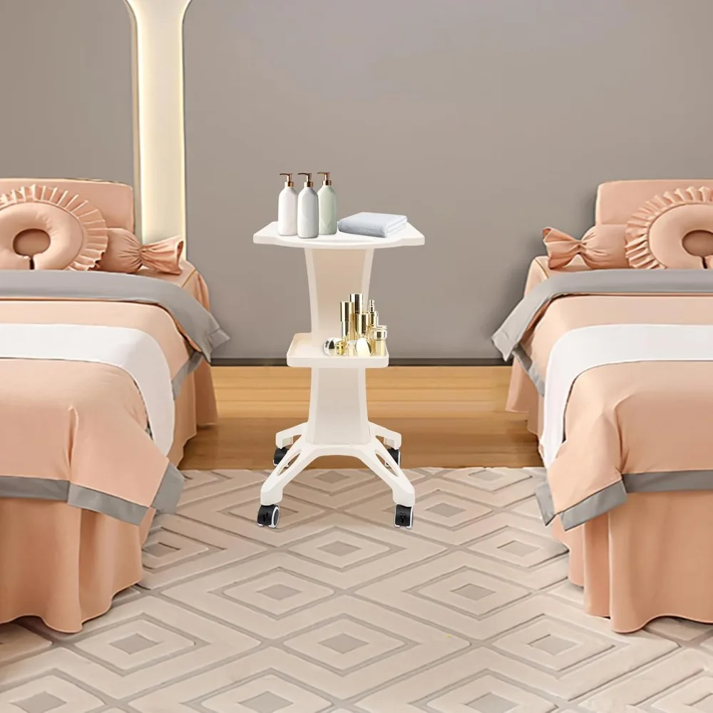 حامل عربة صالون مع عجلات 110 رطل عربة خدمة صالون تحميل قوي لأداة السبا عربة محطة صالون المتداول سبا