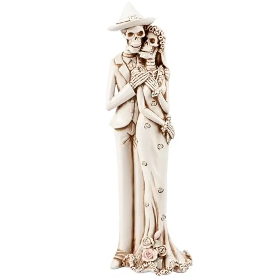 

Halloween Seasonal Home Decor Accory Skeleton Couple Figurine Halloween Resin Decorative Item
