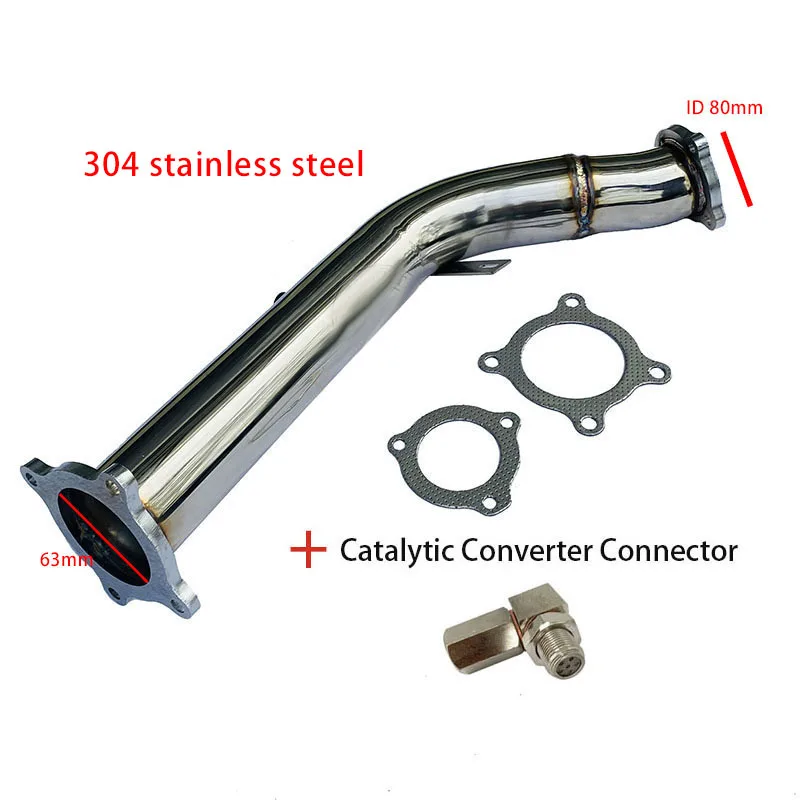 

304 Stainless steel turbine without cat exhaust for Audi A4 2.0 TFSI 2009-2012 for Audi A4 A5 2.0 TFSI for Audi Q5 2.0 B8 TFSI