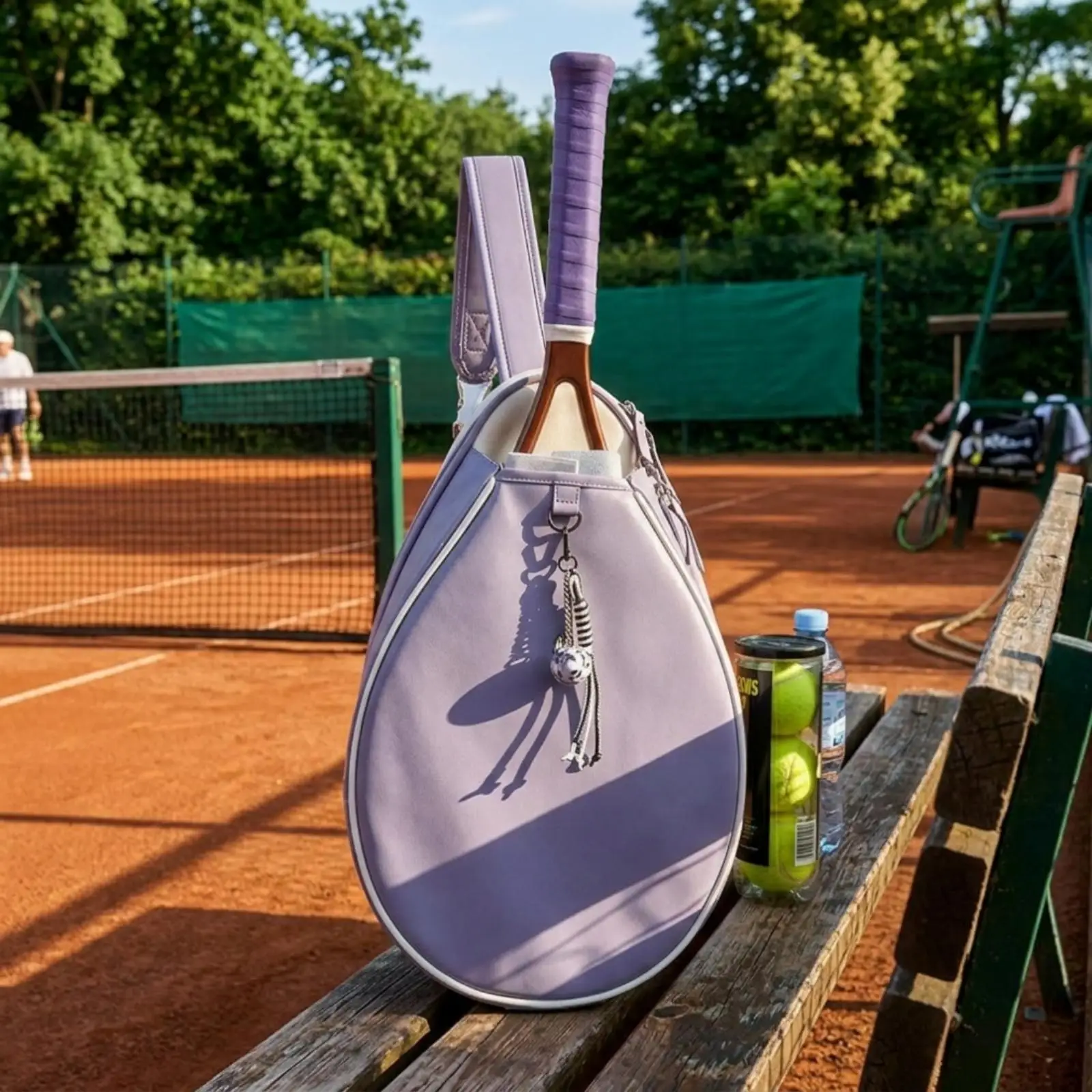 Stylish Lavender Racket Sports Bag with Shoulder Strap for Tennis Pickleball Gear Holder for Match Days Stylish Lavender Racket Sports Bag with Shoulder Strap for Tennis Pickleball Gear Holder for Match Days