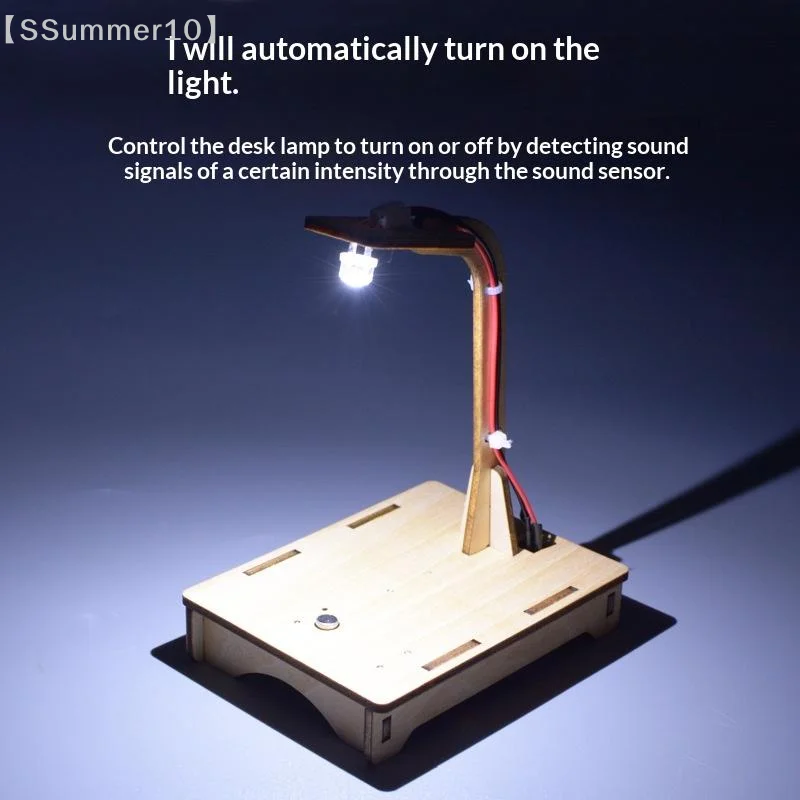 【SSummer10】Voice Control Table Lamp DIYScience Kit-Student Experiment Toy Creative Handmade Assembly for School Home Learning