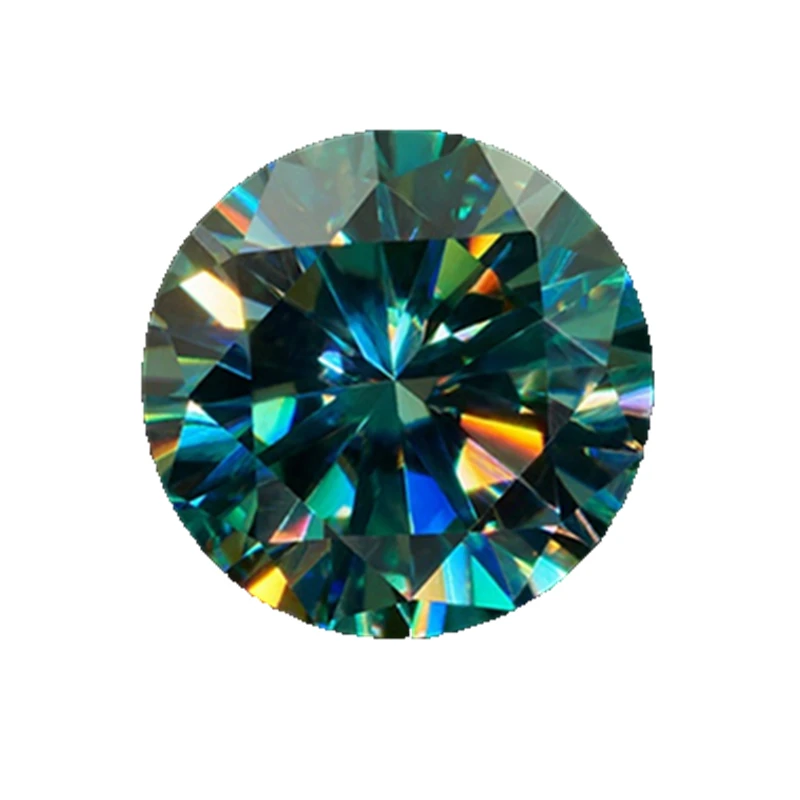 Hübscher grüner Moissanit-Stein VVS1, im Labor gezüchteter Diamant, besteht den Diamanttester, mit GRA-Bericht. – Detail 7