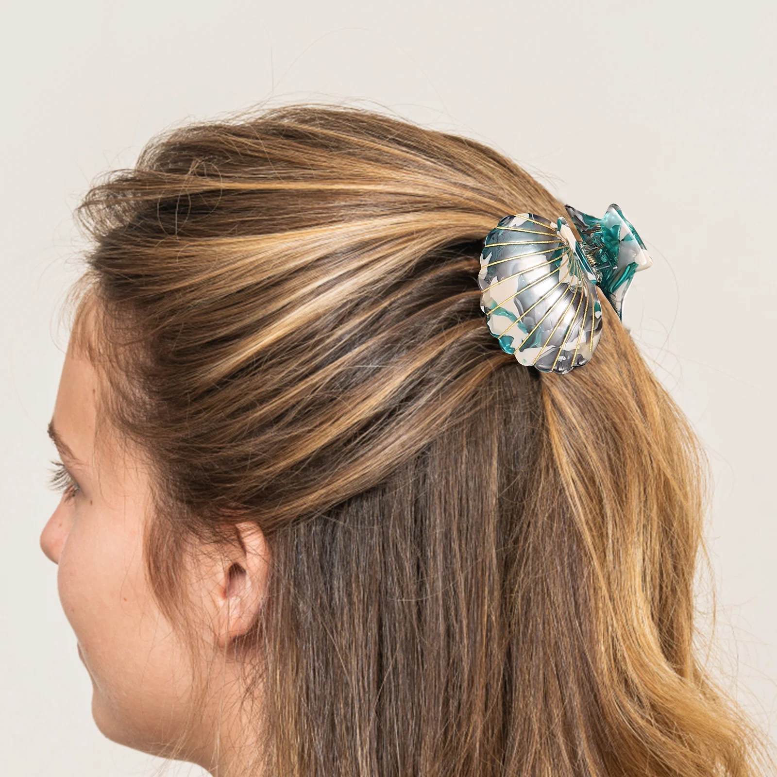 쉘 모양 헤어 클립 소녀 액세서리 Haarspangen Kopfschmuck French Barrette Shells