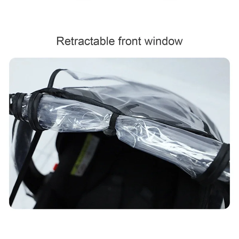 Baby Car Seat Rain Cover Food Grade PVC Stroller Weather Shield Waterproof Windproof Breathable Clear Raincoat for Newborn