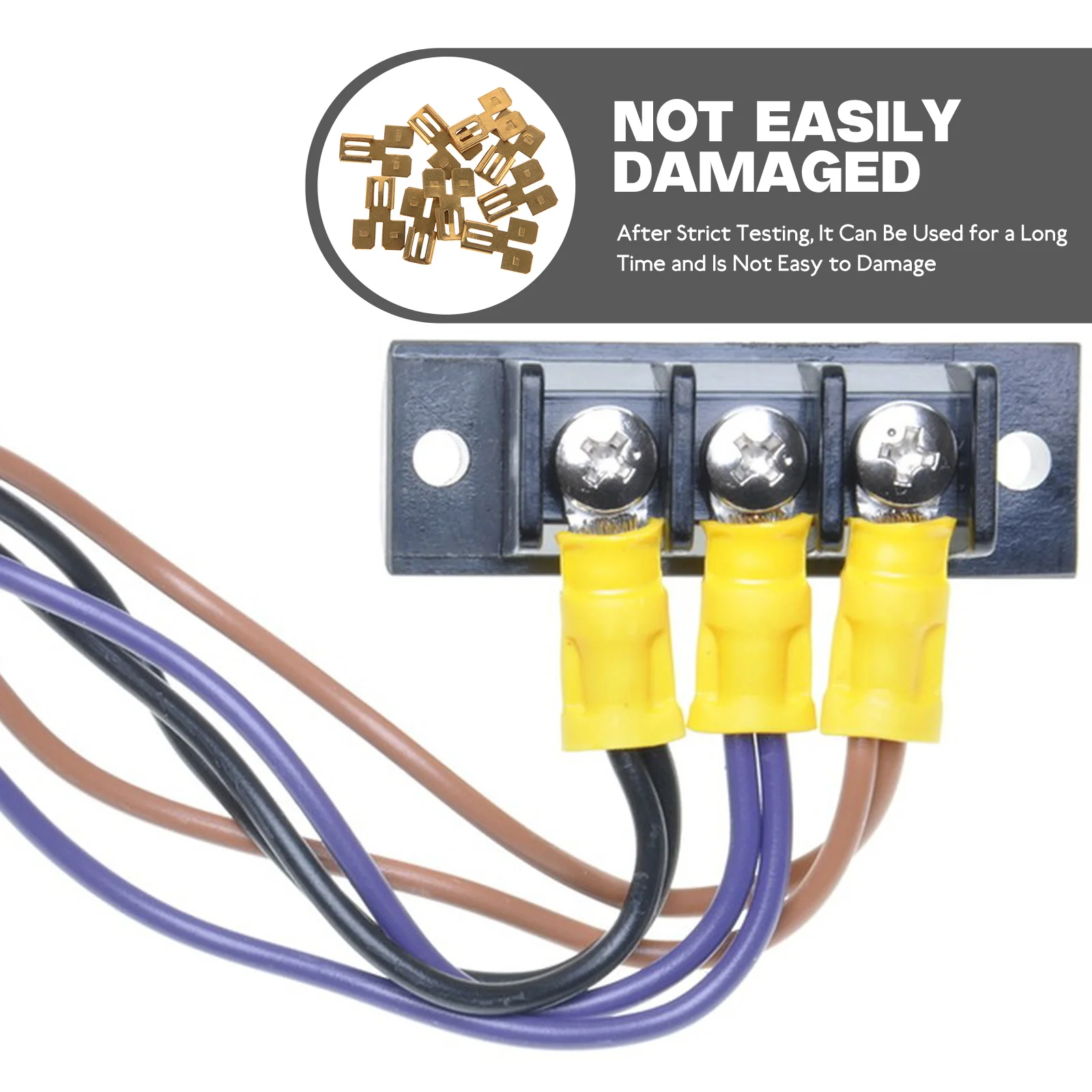 8PCS Quick Disconnect Electrical Spade Connectors Crimp Wire Terminals Adapter Terminal Wiring Cable Automotive