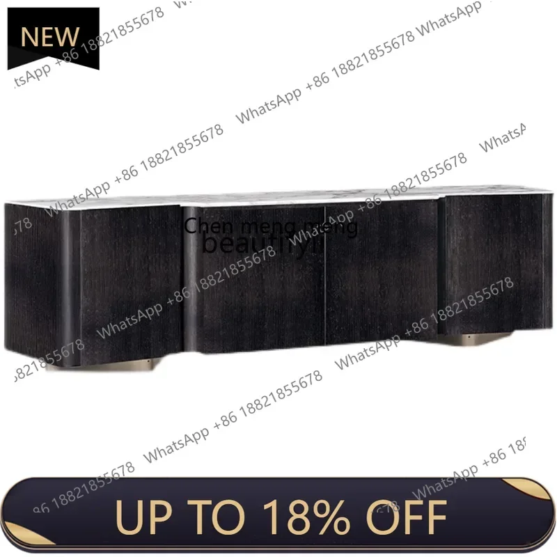 

P178 Italian Marble TV Cabinet Creative Sideboard Cabinet Modern Light Luxury Living Room Furniture