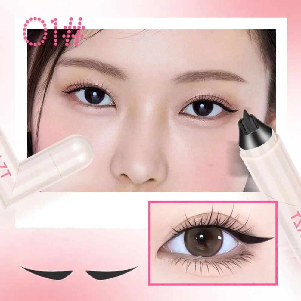 新しい防水アイライナースタンプ、長持ち速乾アイライナースタンプ、携帯用黒色アイライナースタンプペン