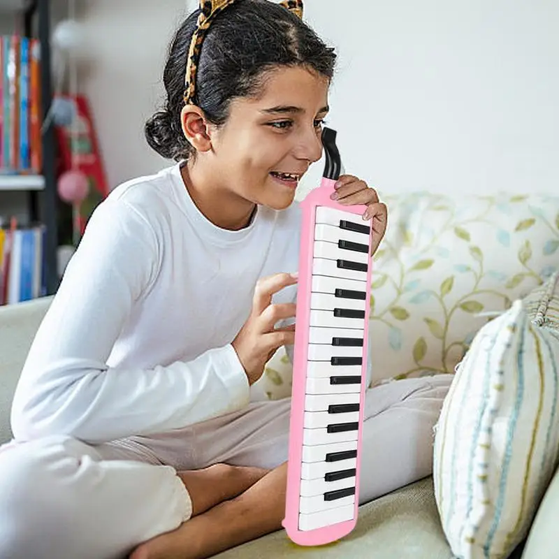 Melodica Instrument Talk Box Instrument Air Piano Keyboard With Double Tubes Talk Box Instrument Mouthpiece Safe Mouth Melodica