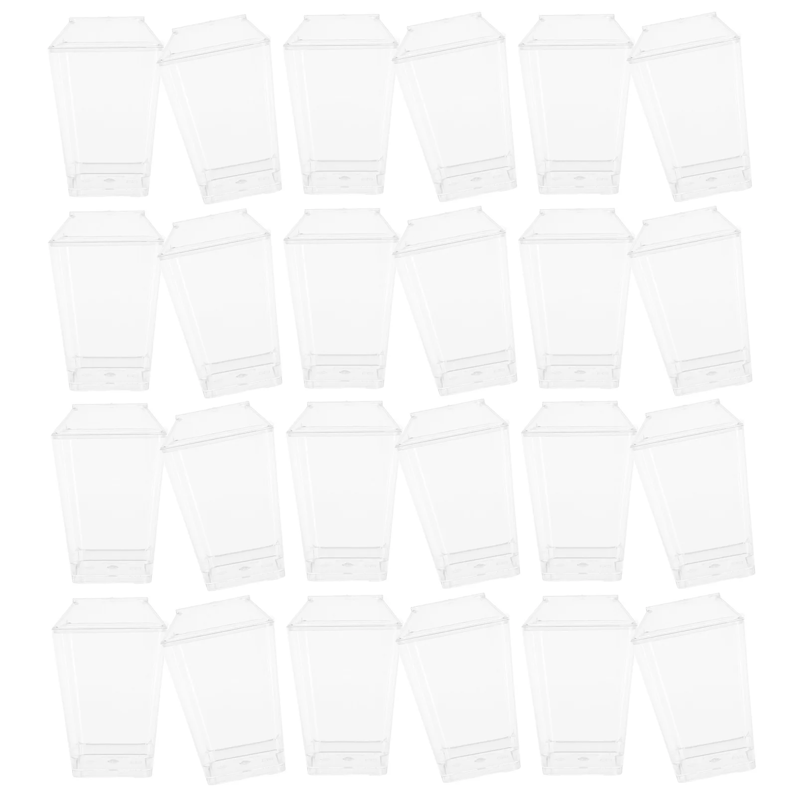 

100Pcs Small Dessert Cups with Lids 150Ml Crystal Clear Plastic Pudding Bowls for Yogurt Fruit Parfait Tiramisu Cheesecake Take