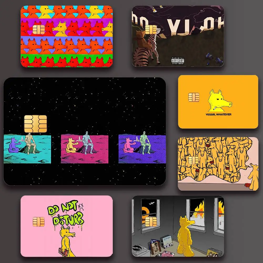 الأزياء Q-Quasimoto ملصق الائتمان الجلد غطاء بطاقة ملصقات 4 قطع فيلم حافلة تمرير الجبهة الديكور البنك الخصم للماء