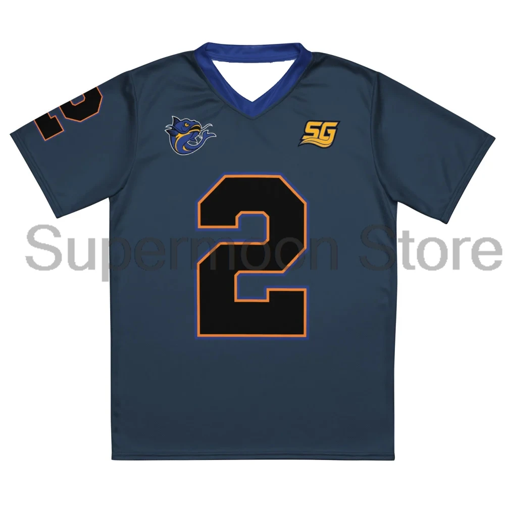 تشاد باورز جنوب جورجيا لكرة القدم جيرسي تي شيرت الخامس الرقبة قصيرة الأكمام ملابس رياضية المحملة النساء الرجال في الهواء الطلق ملابس الشارع الشهير