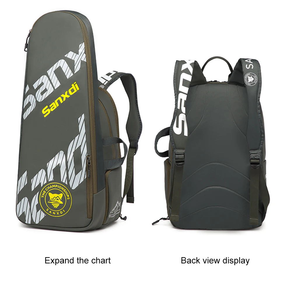Portable 3 Tennis Rackets Bag Wear Resist Badminton Racket Backpack Breathable Multifunction Sports Backpack for Outdoor Sports