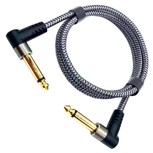 Imagen 2 del producto Cable de efectos de guitarra 15/30/50cm Cable de Pedal instrumentos Cable de conexión 6,35 Cable de efecto de guitarra eléctrica cabeza de Metal accesorio de guitarra