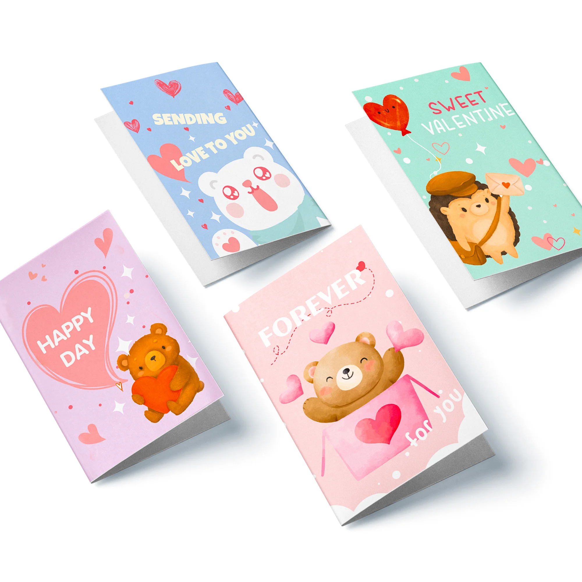 Valentines Day Cards Assortment - 24 Pcs Valentine Cards/Valentines Day Greeting Cards&24 Pcs Valentines Cards White Envelopes