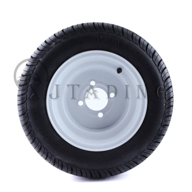 10 inch Front/Rear vacuum wheel 205/50-10 Tubeless tire with White hub For ATV golf cart UTV Buggy Quad Bike Tyre parts