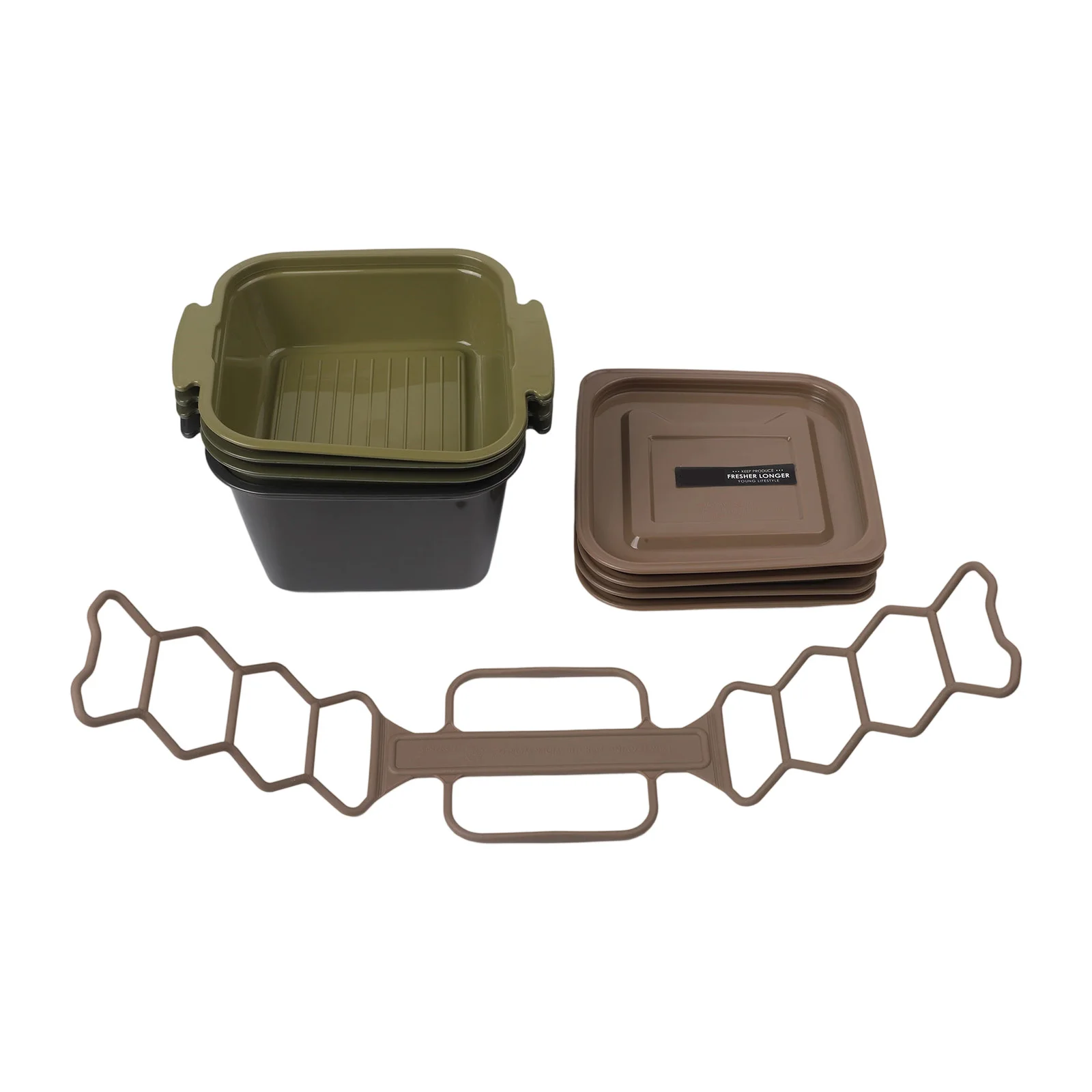 Lunch At Work Green Food Storage Containers Versatile Lunch Box For Outdoor Use 4 Layer Container Easy Organization
