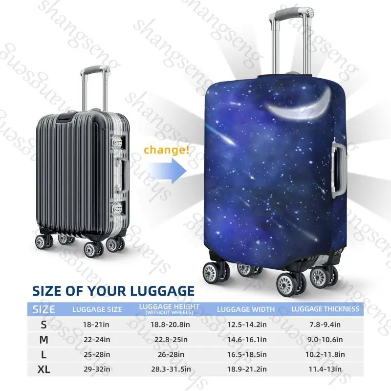Starry Optics Universe Juste de Protection artificiel astique pour Bagages, Juste de Valise, Juste de Trolley de Voyage, Fermeture Éclair Trempée