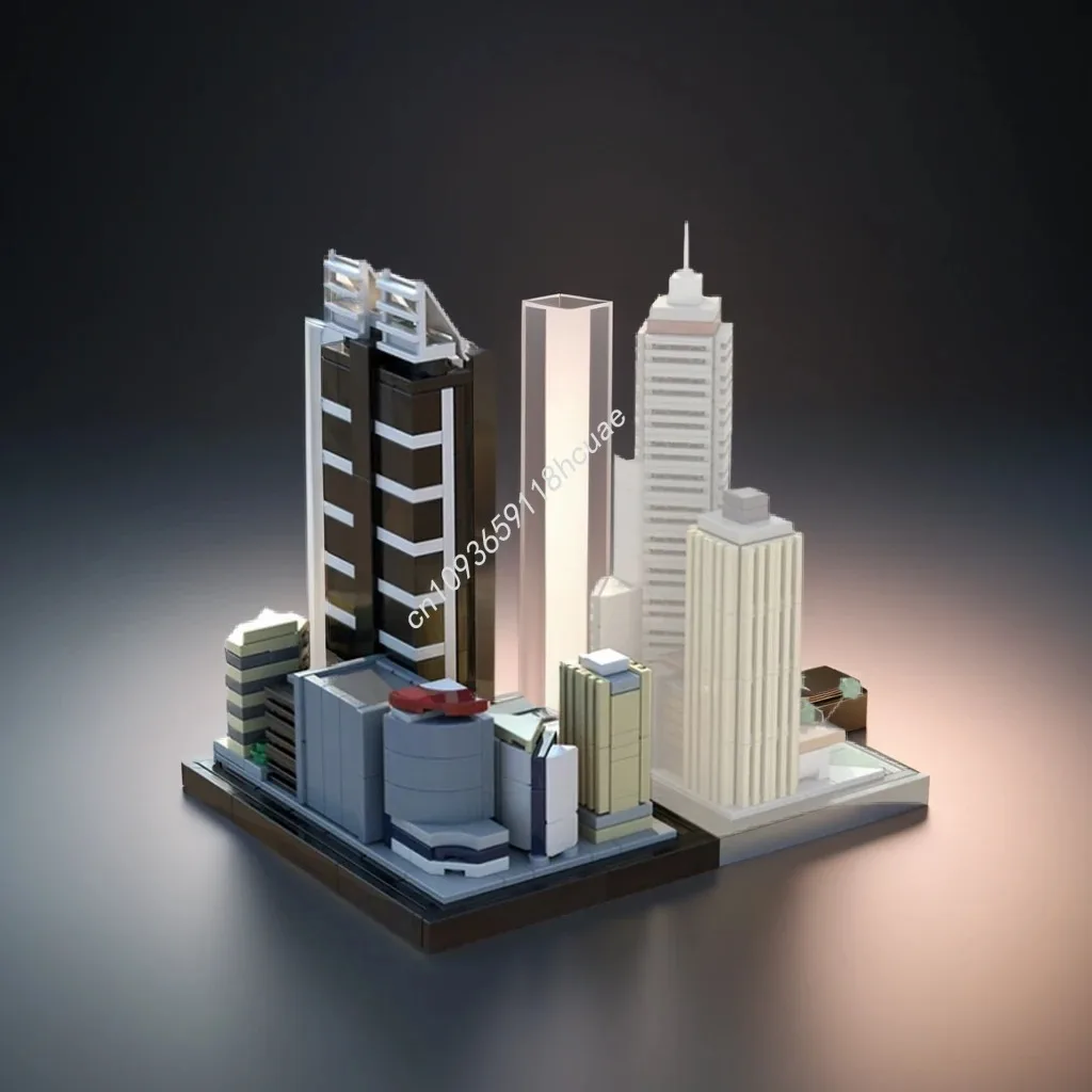 335 Uds. MOC Brookfield Place-un pieza arquitectónica arquitectura bloques de construcción educación ladrillo niños juguete para regalo de Navidad