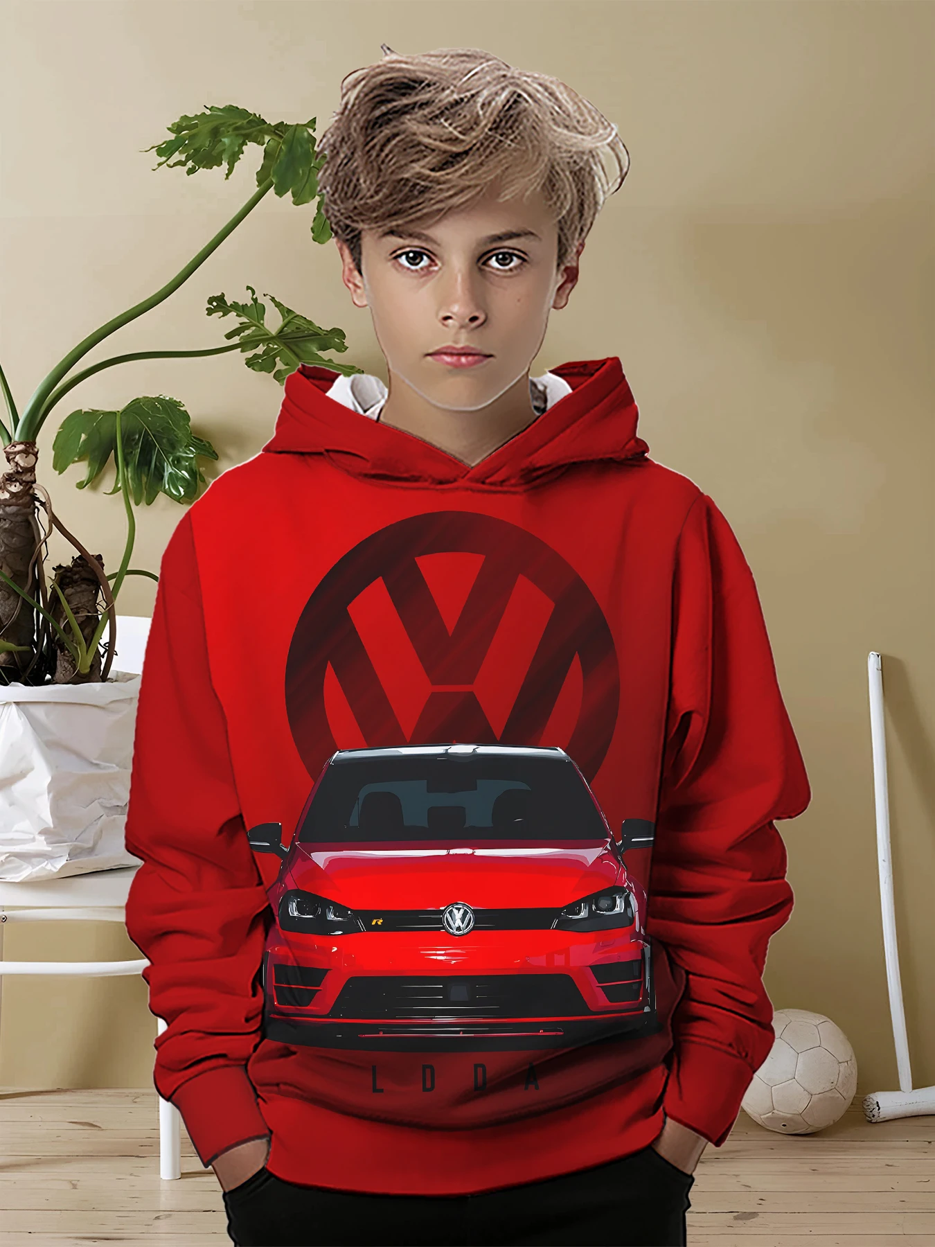 Sports sedan 3D Print All Seasons Children Casual Sweatshirt Cool Pullover Tops-v-V-volkSWAgen-N-Unisex Clothes Boy Girl Hoodies