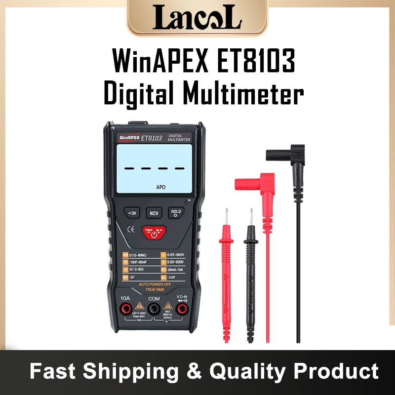 ET8103 High Accuracy Digital Multimeter Handheld Automatic Measurement Digital Multimeter without Battery