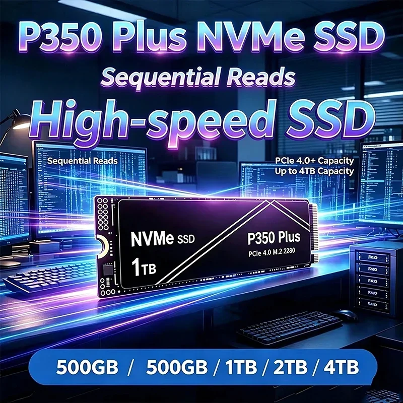 2026 New P350 PLUS 1TB 2TB 4TB PCIe Gen4 NVMe M.2 SSD High Speed Gaming Drive Fit Laptop PC OEM Original