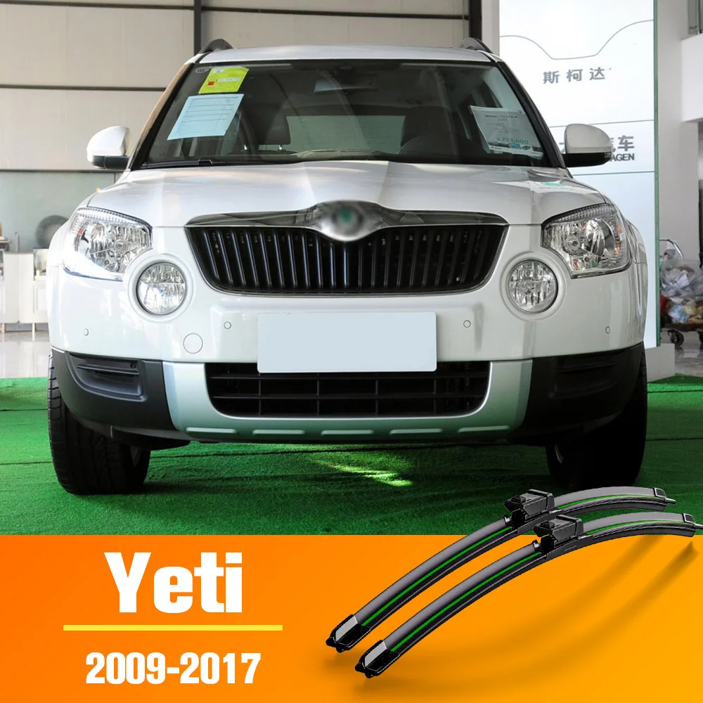 

Wiper Front Wiper Blades For Skoda Yeti 2009-2017 2010 2011 2012 Windshield Windscreen Front Window 24"+19" LHD Accessories
