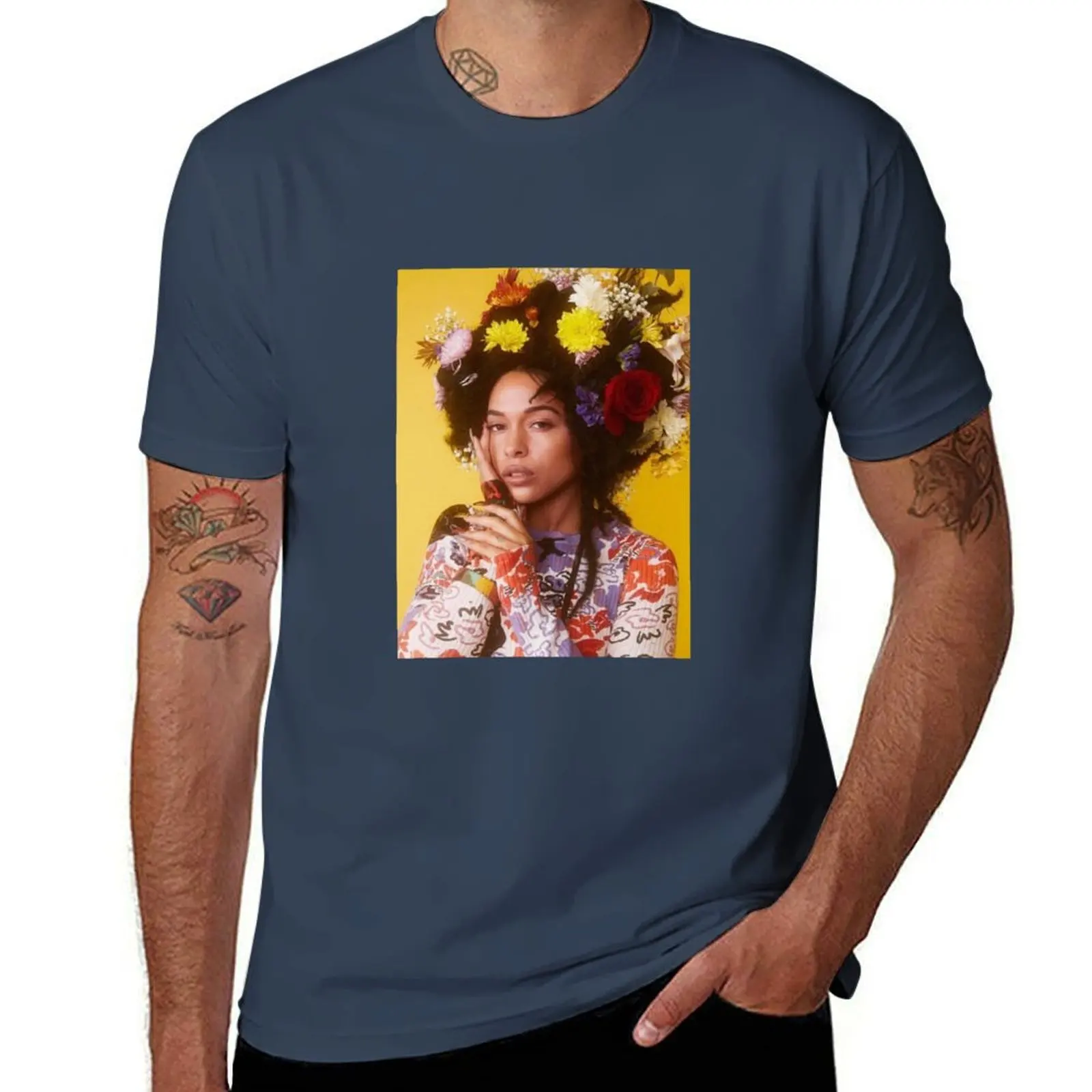 

Princess Nokia Flowers T-Shirt Basic Solid Tee for Daily Use