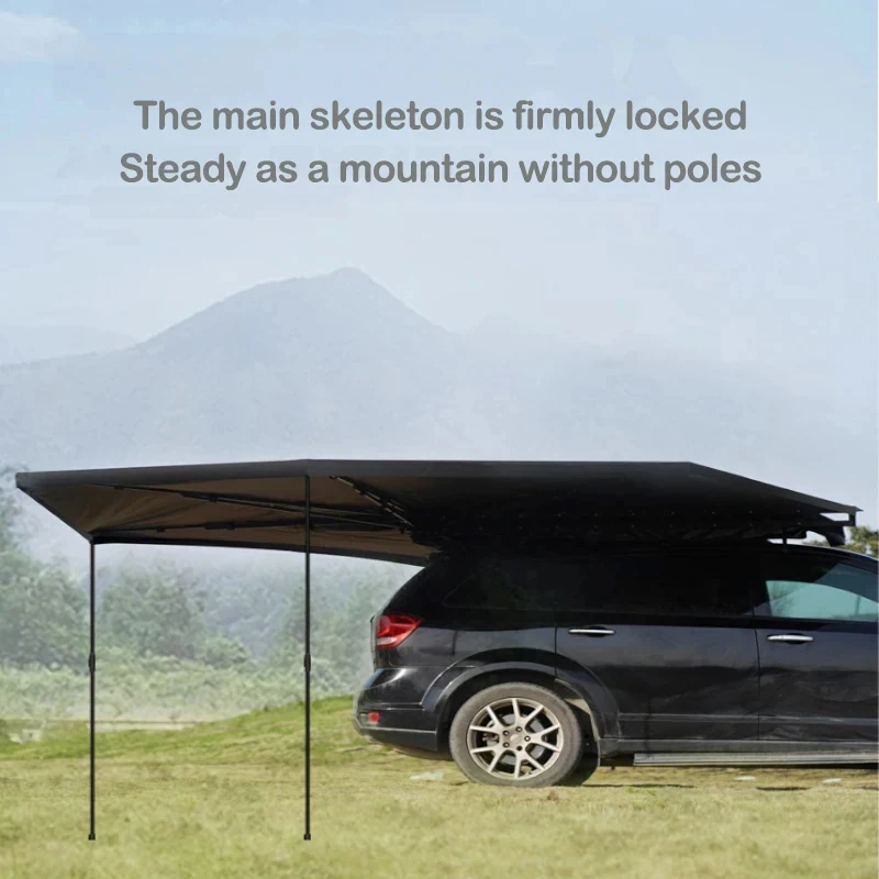 Hot Selling  Degree Roof Top Tent With Aluminum Alloy Windproof r-Rnt Waterproof Sunsh Car Awning 4 High Quality