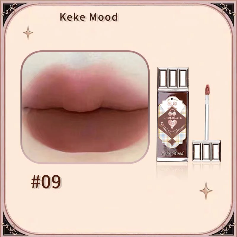 Chocolate Cloud Lip Gloss Matte Velvet Smooth Application Lip Glaze Mousse Braun Rot Flüssiger Lippenstift Make-up Lippentönung Kosmetik – Detail 15