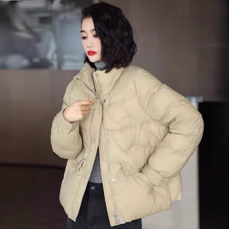 2023 New Arrivlas Autumn Winter Women Korean Fashion Warm Casual Loose Down Jackets Female Fashion Retro  Office Lady Down Coats