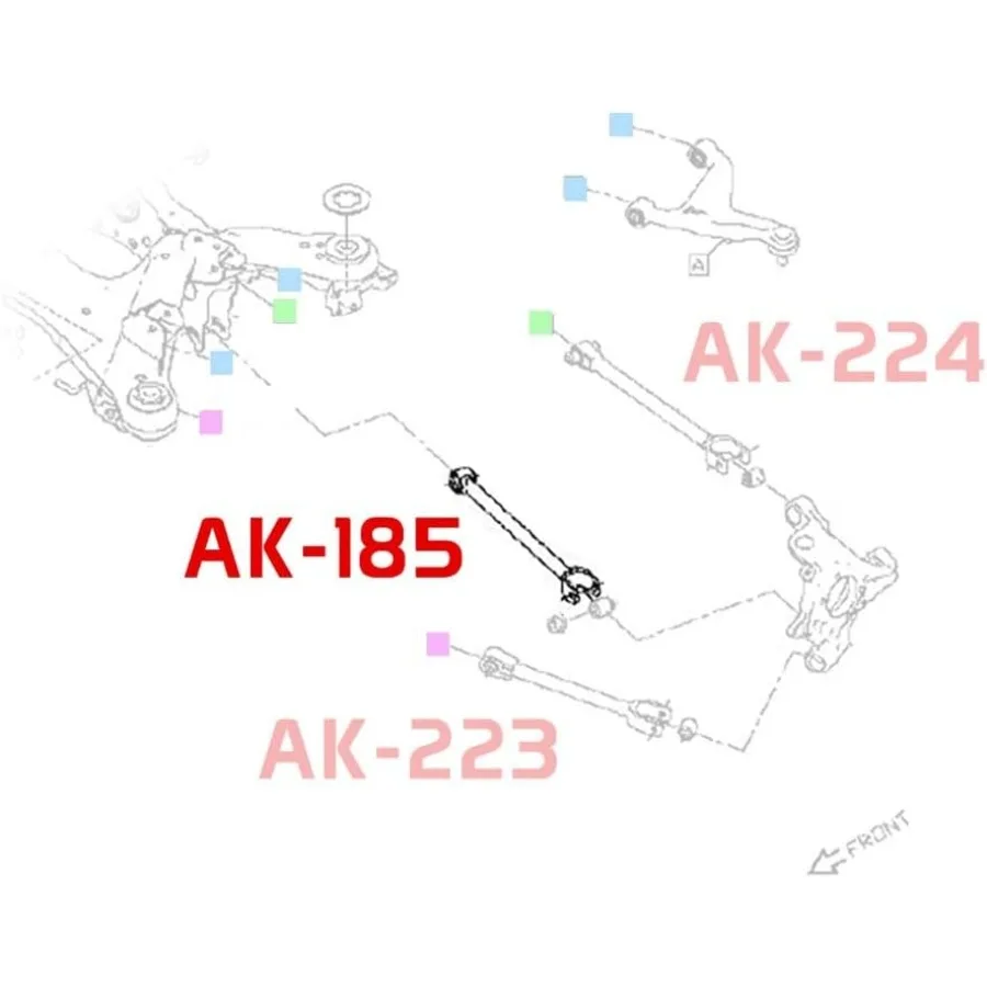 أذرع التحكم السفلي الخلفي القابلة للتعديل مع مجموعة محامل كروية مكونة من قطعتين مصممة لتعزيز التعامل مع المركبات والمحاذاة