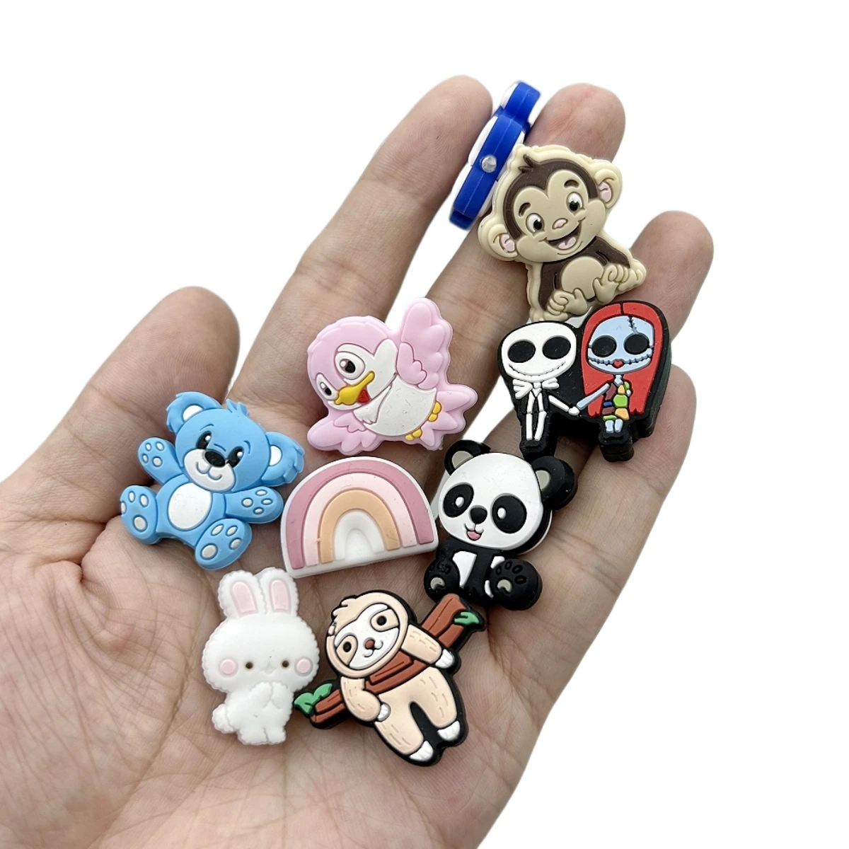 10PCS Mixed Silicone Beads Cartoon Focal Beads DIY  Pen Nipple Chain Jewelry Accessories Wholesale Silicone Beads Creative Gifts