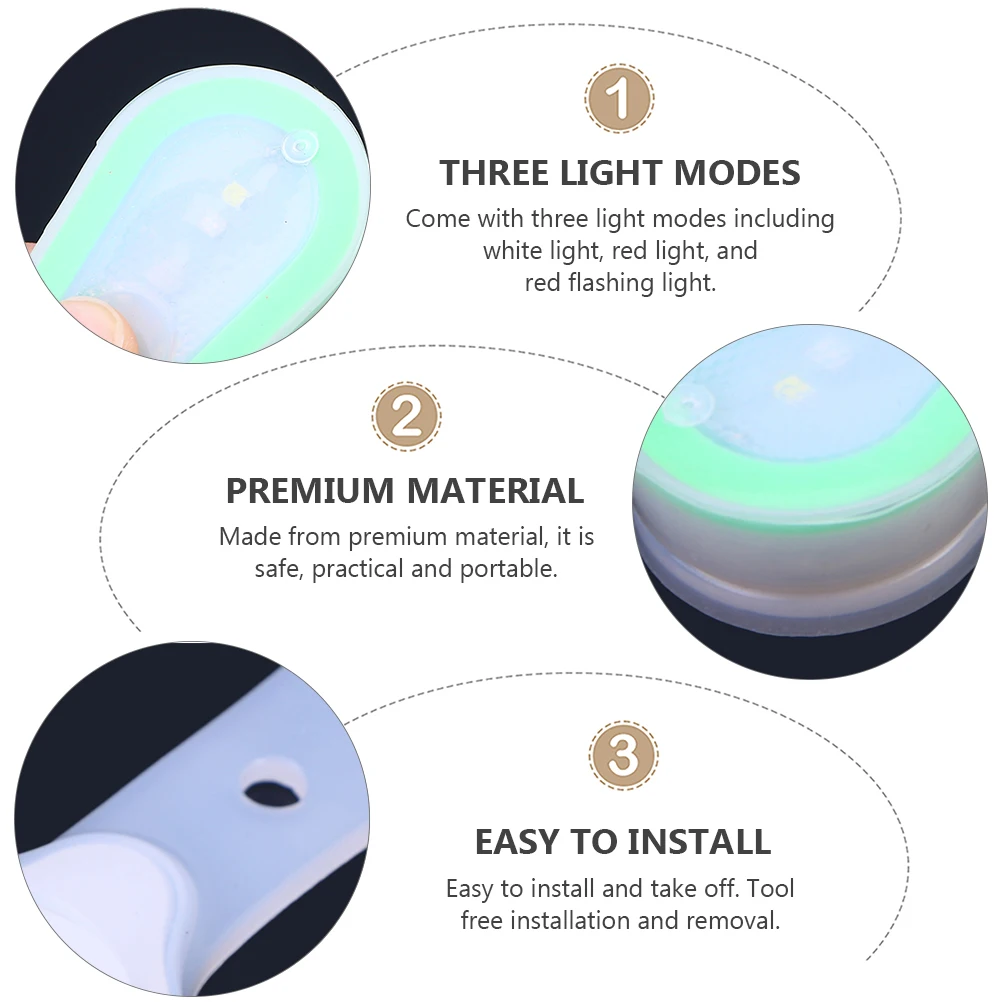 

2pcs Backpack Light Portable Led Running Light For Outdoor Night Walking Jogging Cycling Safety Lighting Accessories Clip-On