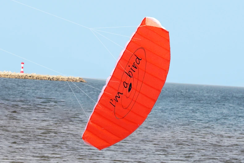 초보자를위한 새로운 오렌지 야외 재미 스포츠 파워 듀얼 라인 스턴트 파라 폴리스 낙하산 레인보우 스포츠 비치 연