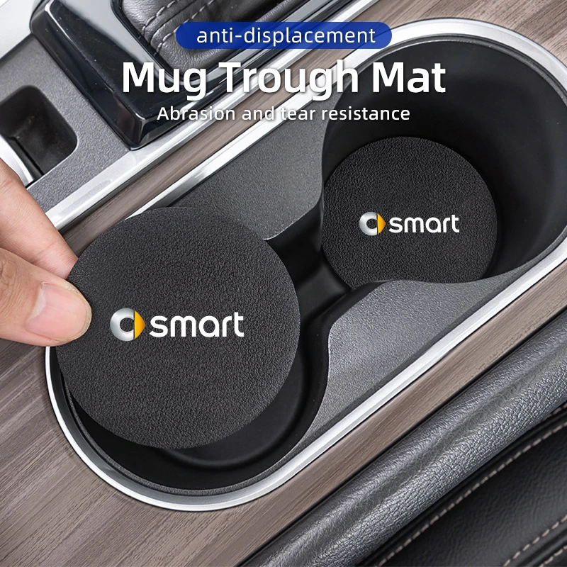 Coussinets antidérapants pour tasse d'eau, dessous de verre de voiture, pour Smart Fortwo 451 450 453 EQ