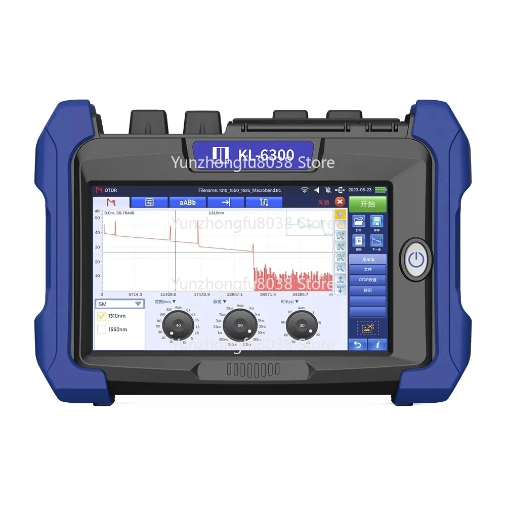 KL-6300 OTDR مدمج في iLOA OPM OLS VFL RJ45، اختياري (GPS WiFi) الألياف النشطة PON المجال الزمني البصري Refle #3