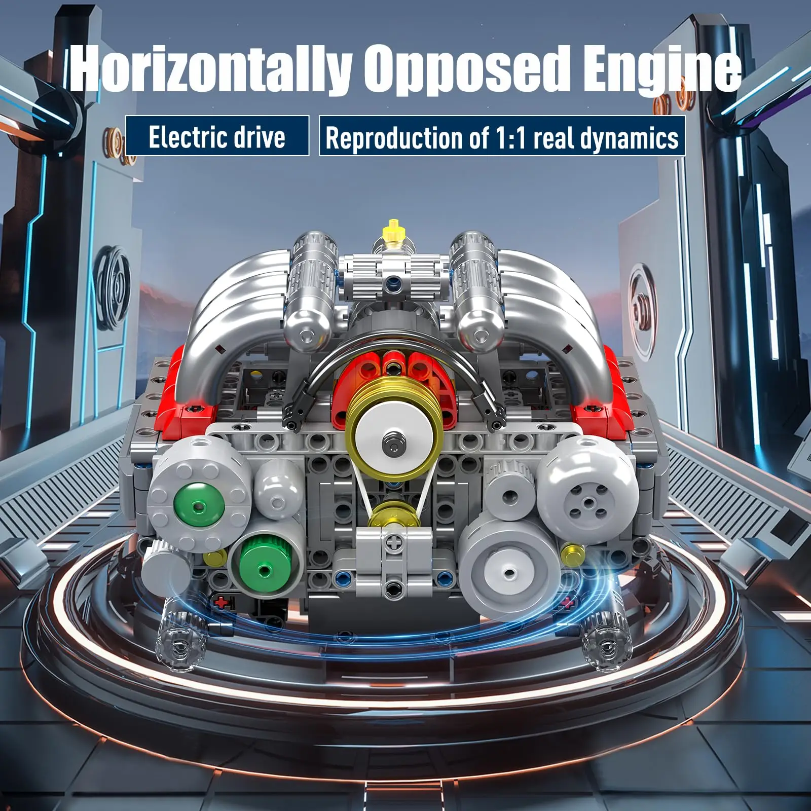 Mould King 10193 609Pcs Boxer Engine Building Kit Model Build Your Own Mini Car Engine Replica Blocks Sets Gifts for Kids Adults