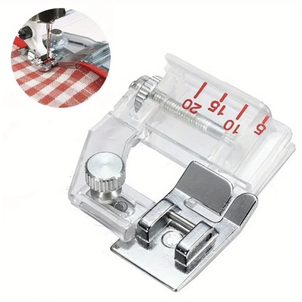 1PC Adjustable Bias Tape Binding Foot Snap On Presser Foot 6290 For Brother and Most of Low Shank Sewing Machine Accessories