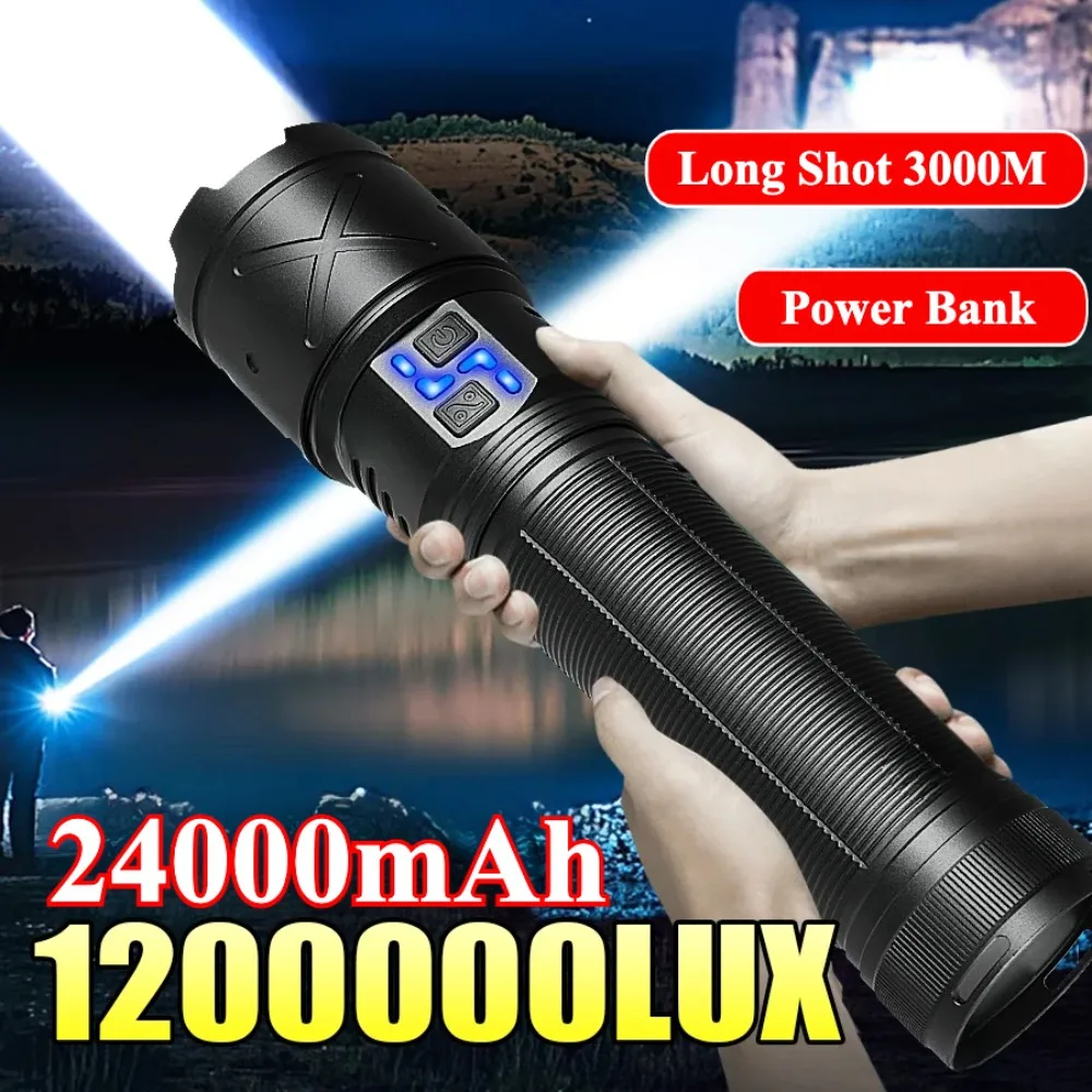 

Сильный свет, белый лазерный светодиодный фонарик Type-c, перезаряжаемый масштабируемый фонарик из алюминиевого сплава для кемпинга, пешего туризма, бега