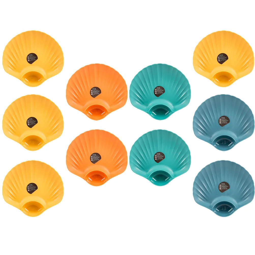 

10Pcs Bone Dish Plates Multipurpose Snack Tray Lightweight for Fruits Dried Fruit Chips Chips and Dip Plates