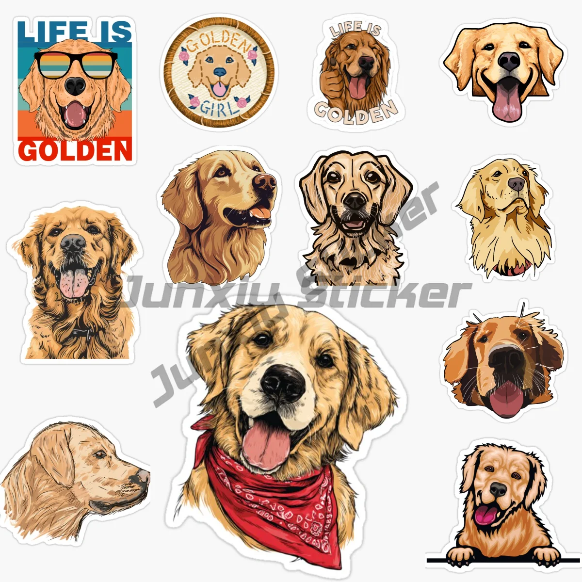 

Golden Retriever Car Sticker Vinyl Self-adhesive Decorative Decal