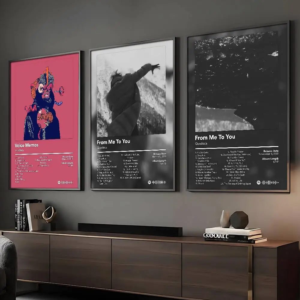 Sänger Quadeca Poster Klebrige Wandkunst Druck Wasserdicht Zuhause Wohnzimmer Schlafzimmer Bar Ästhetisches Dekor