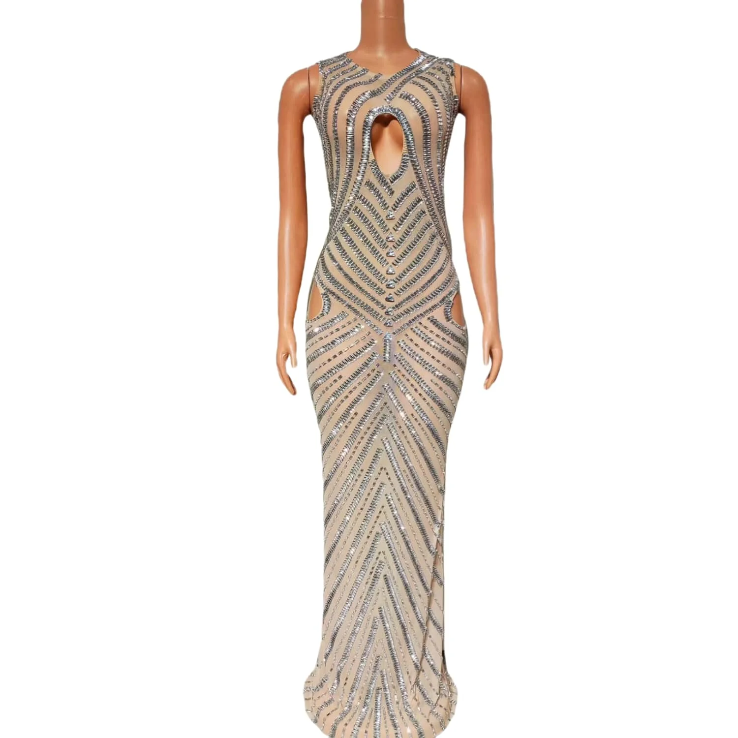 Sukienki Dujia Luxury Fashion z dżetami, ażurowe, damskie, na urodziny, studniówkę, błyszczące stroje wieczorowe, na sesje zdjęciowe.