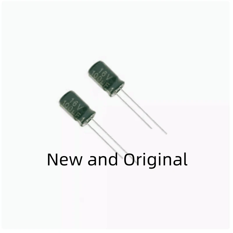 16V100UF high-frequency low resistance long-life green gold electrolytic capacitor with a volume of 5X7